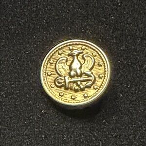 Vintage or Antique US Navy Button with Eagle Clutching Anchor Design
